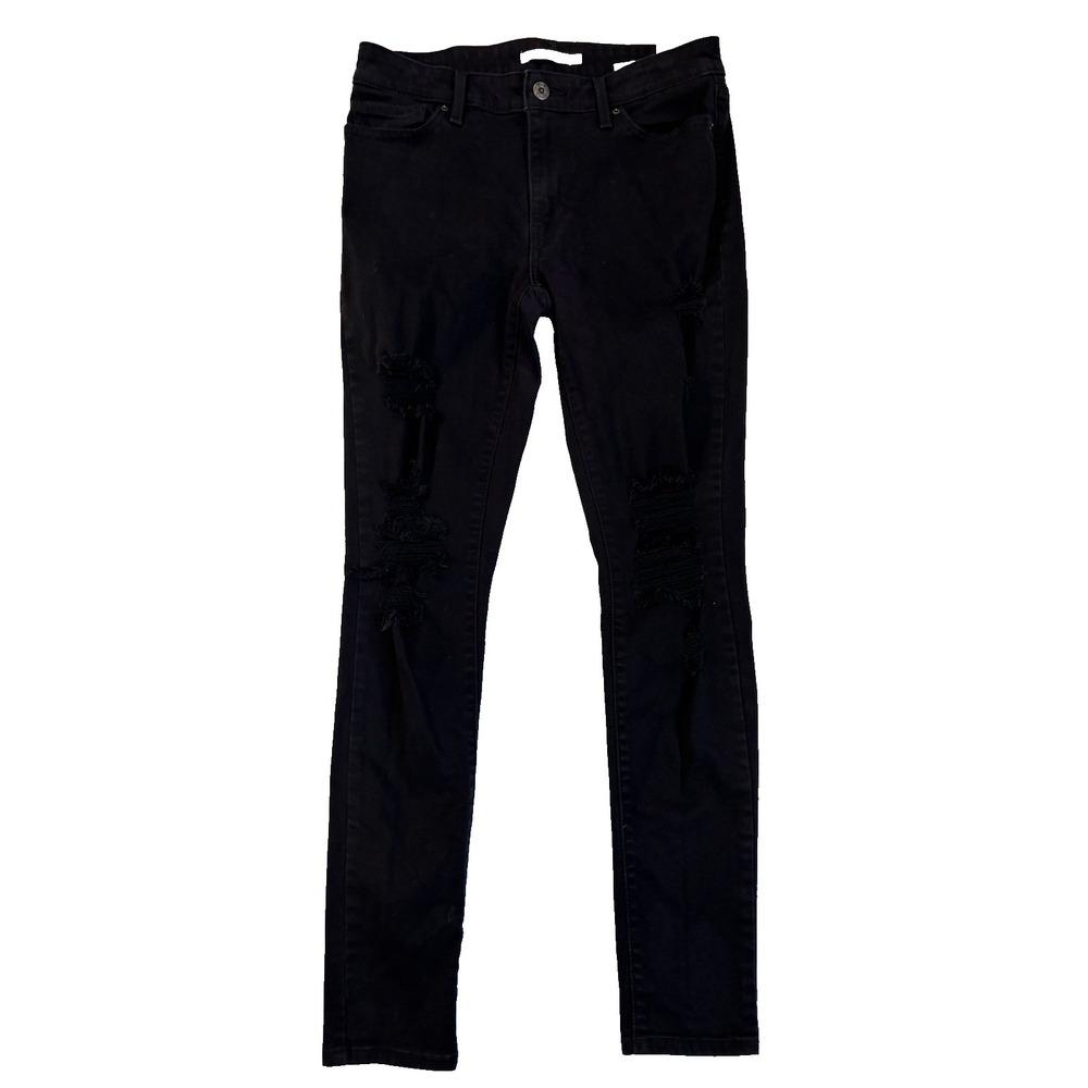 Levi's 711 Skinny Jeans Womens 29 Ripped Indie Sleeze Sexy Baddie Moto Rocker
